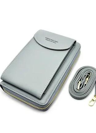 Гаманець-клатч із еко-шкіри baellerry forever n8591, практичний маленький жіночий гаманець. колір: сірий2 фото
