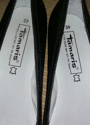 Шкіряні туфлі tamaris розмір 39-39 1/2 (26 см)8 фото