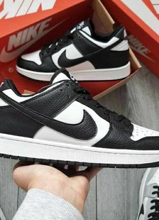 Мужские кроссовки nike sb dunk low pro black white. кроссовки найк