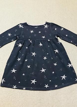 Платье хлопковое со звёздами f&f