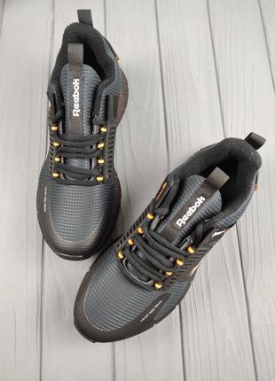 tenis reebok hiit masculino cinza preto thermo gray orange3 фото