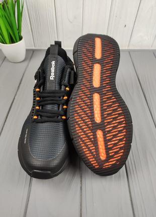tenis reebok hiit masculino cinza preto thermo gray orange4 фото