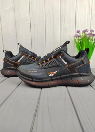 Reebok zig kinetica thermo gray orange7 фото