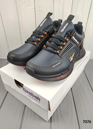 tenis reebok hiit masculino cinza preto thermo gray orange9 фото