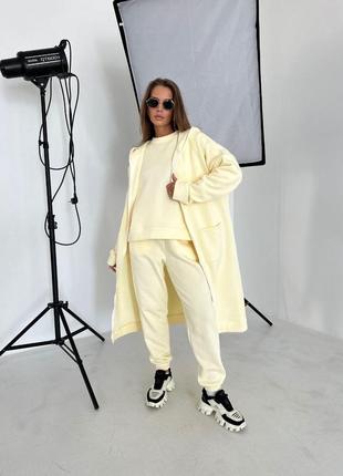 Теплый костюм тройка