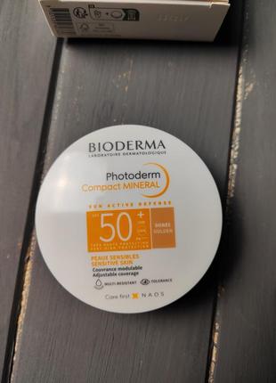 Компактная минеральная пудра bioderma photoderm spf 50+2 фото