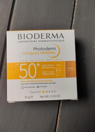 Компактная минеральная пудра bioderma photoderm spf 50+