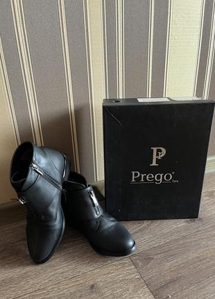 Черевики шкіряні 36 чобітки короткі prego