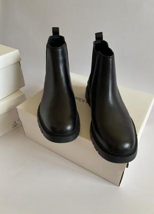 Ботинки челси calvin klein (модель move leather boot) 45 размер1 фото
