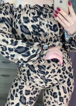 Леопардовый летний костюм