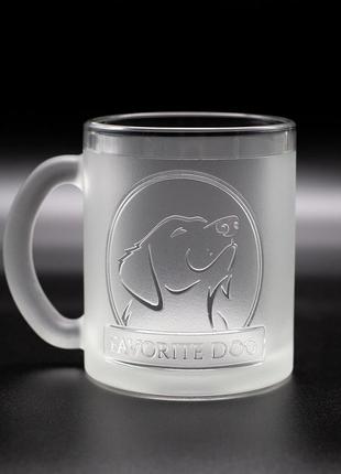 Подарочная чашка для чая кофе 320 мл с гравировкой для любителей собак лабрадор