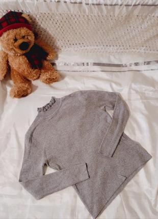 Женский базовый серый гольф в рубчик, женская водолазка в рубчик, женская обувь, женская одежда, распродажа