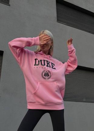 Женская теплая кофта худи свободного кроя overbedroom на флисе