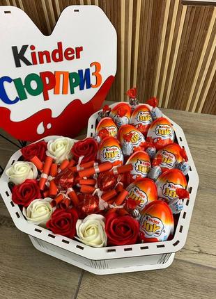 Подарочный бокс kinder из сладостей sweet_box_cv_ - 101 причина «почему я тебя люблю»