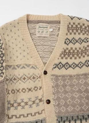 Jachpot by carli gry vintage wool cardigan  чоловічий светр кардиган2 фото