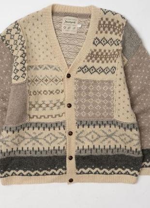 Jachpot by carli gry vintage wool cardigan  чоловічий светр кардиган1 фото