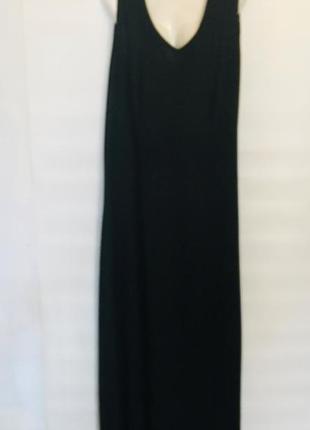 Классическое нарядное  черное платье в пол