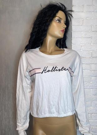 Вкорочена кофта топ лонгслів бавовна hollister, l