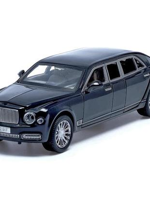 Дитяча металева машинка bentley mulsanne автопром 7694 на батарейках (чорний)