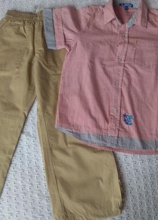 Набор брюки, рубашка на лето брюки, рубашка летняя брюки1 фото