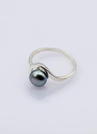 Серебряное кольцо с жемчугом1 фото