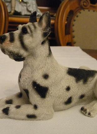 Статуэтка собака немецкий дог полимер чехословакия2 фото