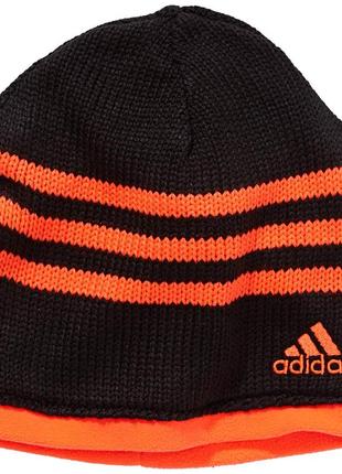 Тепла двостокроння шапка adidas winter sport beanie фліс