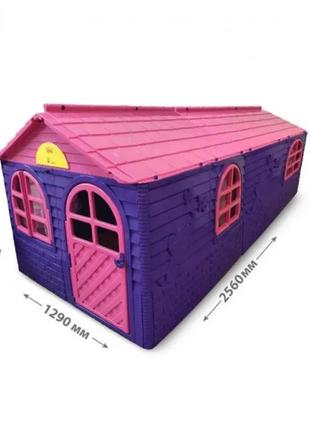 Дитячий ігровий будиночок зі шторками 02550/20 пластиковий