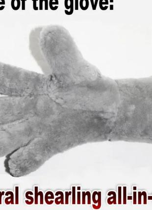 Натуральные кожаные перчатки на натуральной овчине женские кожаные перчатки ugg корея3 фото