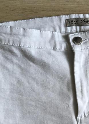 Білосніжні, білі джинсові шорти4 фото