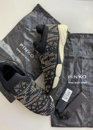 Pinko італійські стрейч кросівки с камінцями3 фото