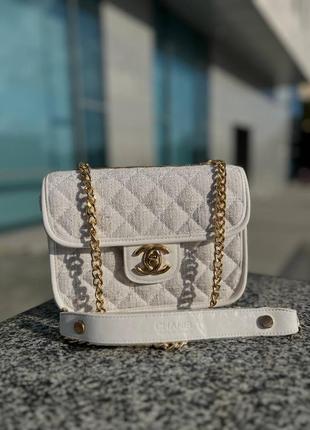 Сумочка chanel tweed white