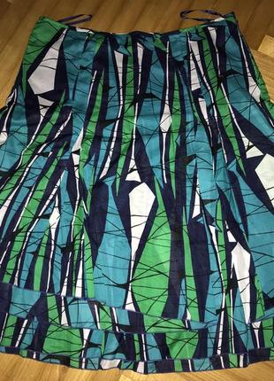 Monsoon яскрава бавовняна пишна спідниця! р.-44! батал