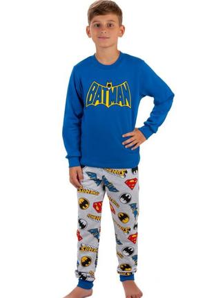 Теплая пижама с начесом бэтмен, супергерои, подростковая хлопковая пижама теплая, теплая пижама с начесом batman3 фото