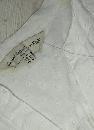 Белая фактурная блуза рукава фонарики, свободного кроя7 фото
