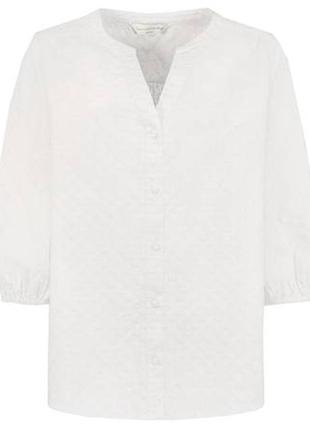 Белая фактурная блуза рукава фонарики, свободного кроя2 фото
