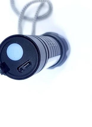Компактний потужний акумуляторний led ліхтарик usb2 фото
