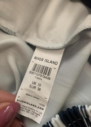 Летние брюки чиносы river island в сине-белую полоску идеальное состояние  размер 10/m9 фото