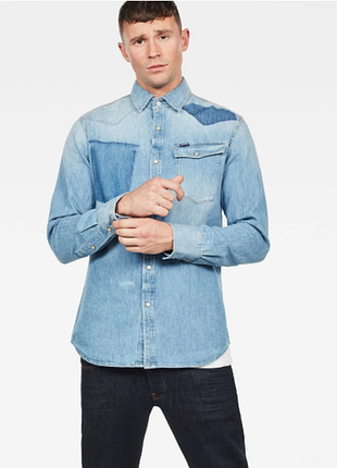 Сорочка джинсова 3301 slim shirt ls g-star raw