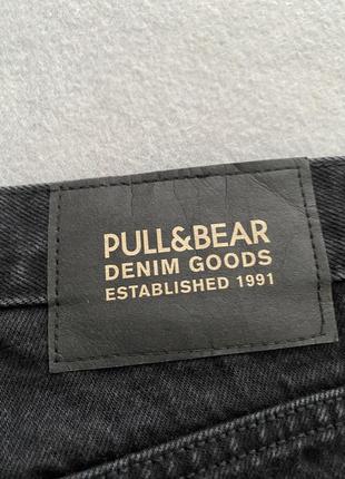 Трендовые шорты джинсовые черные pull &amp; bear4 фото