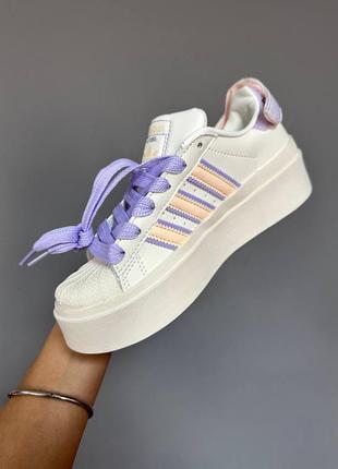 Жіночі кросівки adidas superstar bonega purple macaroon 36-37-38-39-404 фото