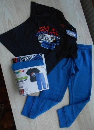 Новий костюм lupilu на хлопчика, футболка і штани-джогери двунитка начос, 98-104см.