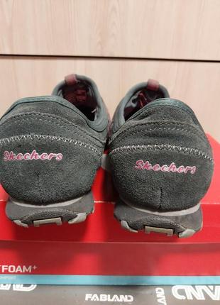 Качественные удобные кожаные фирменные кроссовки skechers7 фото