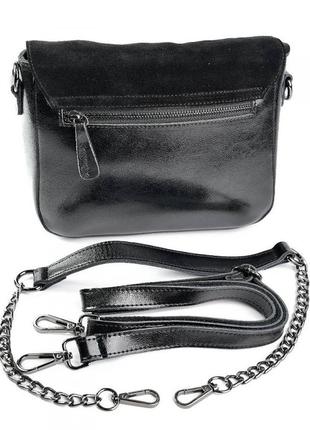 Женская кожаная сумка премиум класса. комбинированная кожа/замша2 фото