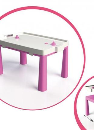 Дитячий ігровий стіл з настільним хокеєм 04580/1/2/3/4/5, 2в1 (рожевий)