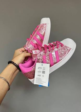 Женские кроссовки adidas superstar barbie pink 36-37-38-39-407 фото