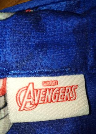 Синяя детская рубашка супергерои