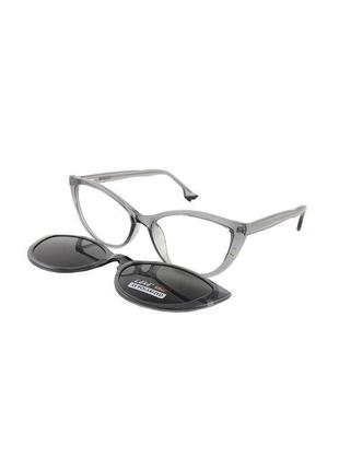 Очки для работы за компьютером в пластиковой оправе leke blue bloсker c насадкой polarized 8809