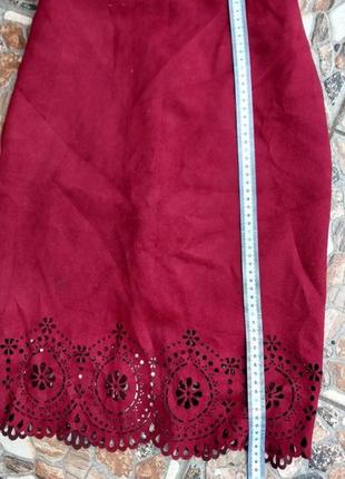 Велюровая юбка с перфорацией2 фото