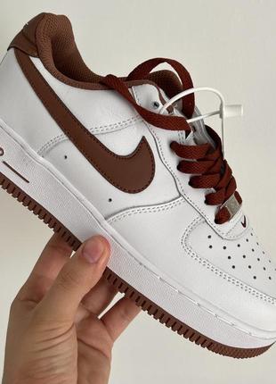 Женские кроссовки nike air force 1 low white bordo 36-37-38-39-40